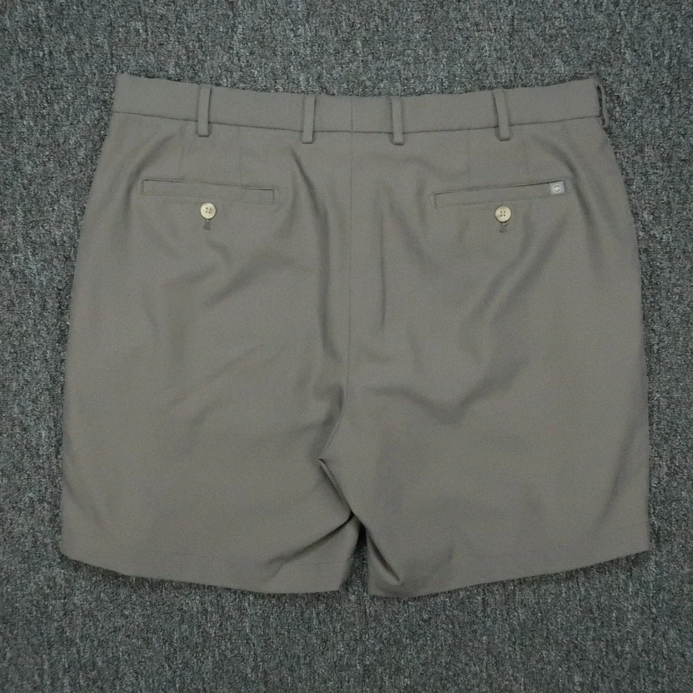 Peter Millar Shorts Mens 38 Gray Salem Performance Golf Chino Flat Front